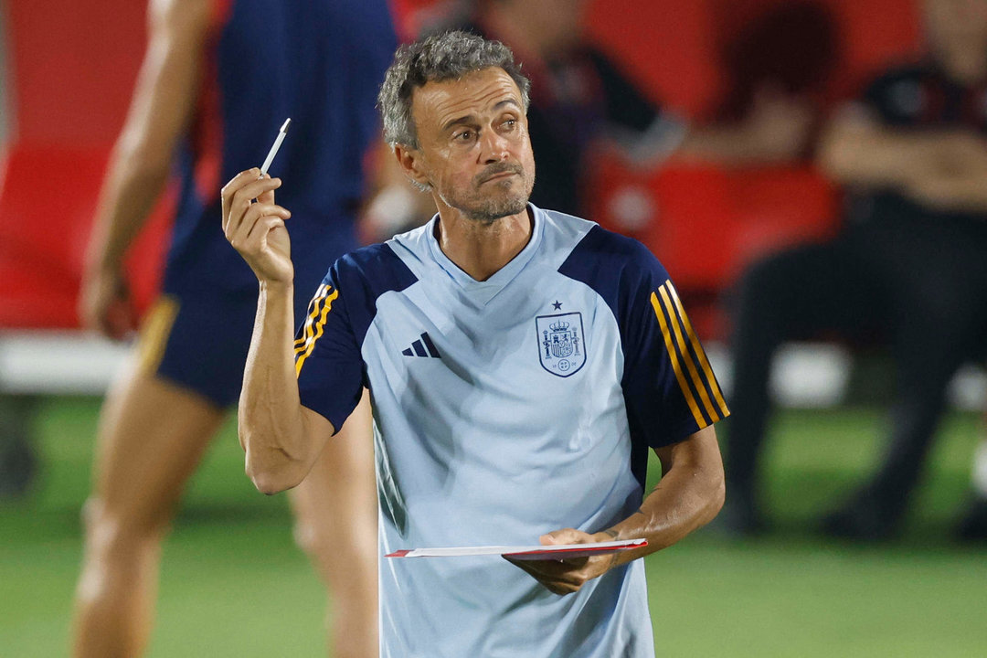 El entrenador de cabeza de España Luis Enrique . EFE/Juanjo Martin